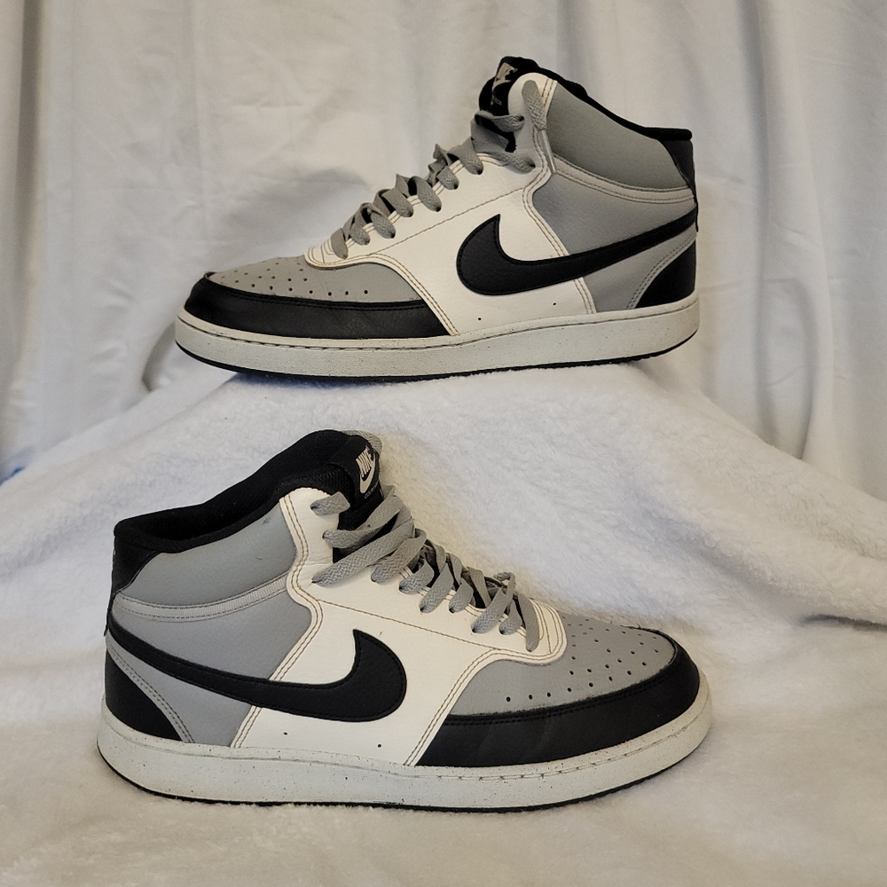 Nike Men's Court Vision Next Nature Mid Light Smoke Grey  DN3577 002 Size 10.5US